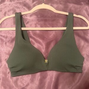 4/$10 H&M Olive Green Ribbed Bikini Top